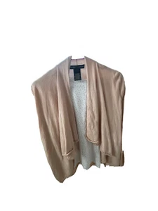 Ralph Lauren Black Label Women Cashmere Silk Blend Open Cardigan Sweater Pink/ - Picture 1 of 3