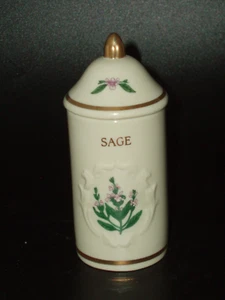 THE LENOX SPICE GARDEN (REGALO) 1992 porcelana fina SAGE tarro y tapa NUEVO - Imagen 1 de 6