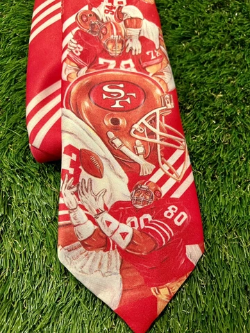 VINTAGE RALPH MARLIN  49’ers NECK TIE, MENS, NFL- FOOTBALL GRAPHICS, NINERS Cover