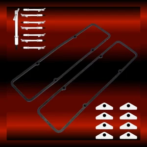Valve Cover Gaskets Chrome T Handles & Triangular Spreaders SB Chevy 1962-1985 - Bild 1 von 4