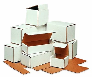 50-10x4x2 White Corrugated Carton Cardboard Packaging Shipping Mailing Box Boxes - Picture 1 of 1