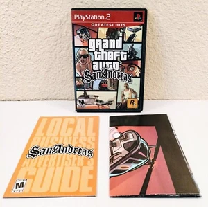 Grand Theft Auto: San Andreas (Sony PlayStation 2, 2004, PS2) Komplett mit Karte - Bild 1 von 3