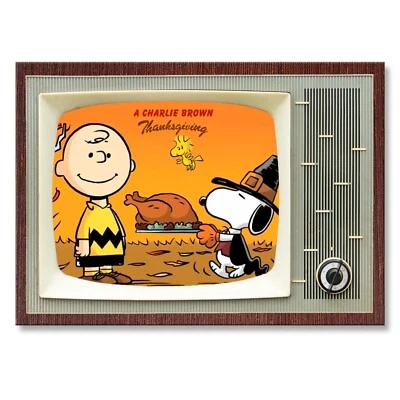 A CHARLIE BROWN THANKSGIVING Retro Classic TV 3.5 " x 2.5" FRIDGE MAGNET - Image 1 of 2