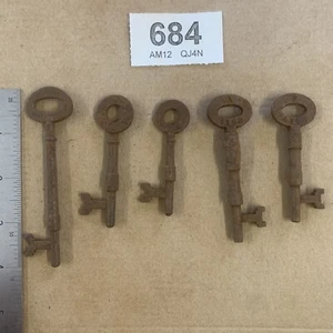 JobLot Antique English Hospital Asylum Keys Door Cell Lock Gibbons Old 684 - Picture 1 of 6