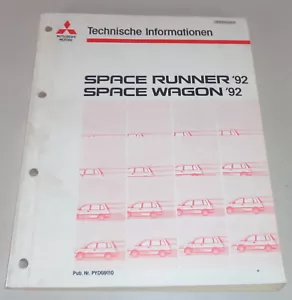 Werkstatthandbuch Techn. Info. Mitsubishi Space Runner / Space Wagon Mj.1992 - Picture 1 of 1