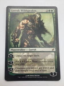 Magic Garruk Wildspeaker Lorwyn 213/301 LP Regular Raro con Manga - Imagen 1 de 2