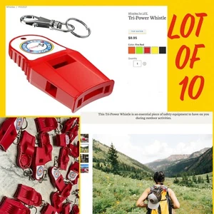 Whistles For Life Safety Whistle Portachiavi Sopravvivenza U.S.A. Lotto 10 escursioni da campeggio - Foto 1 di 10