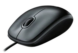 Logitech B100 USB Standard Wired Mouse Right or Left-Hand Use - Black - Picture 1 of 8