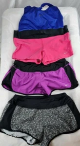 Nike Women's Size Medium Run Shorts And Sports Bra Lot Of 4 Items bra is Large - Picture 1 of 3