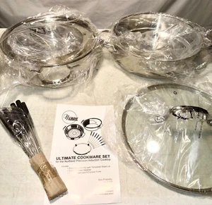 NUWAVE PRECISION INDUCTION ULTIMATE COOKWARE SET STEAMER FONDUE POT 31120 NEW - Picture 1 of 8