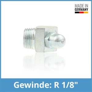 DIN 3402 K2 R 1/8" Stahl verzinkt Kugelschmiernippel Schmiernippel - Picture 1 of 1