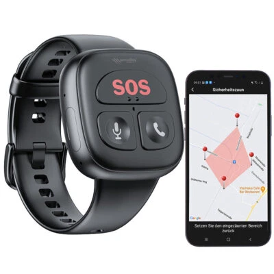 SIMVALLEY MOBILE 4G-Notfall-Armband mit Freisprechen, GPS, Sturz-Sensor, App, IP67