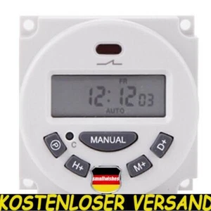 Digitale LCD Zeitschaltuhr DC/AC 12V 16A Timer Programmierbar Schalter Zeit Gut~ - Bild 1 von 20