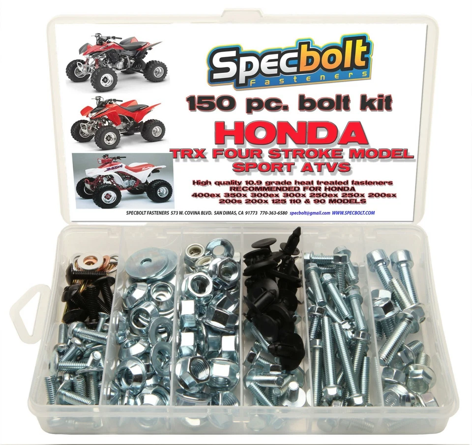 Kit de pernos Honda TRX400EX 300EX 250X carrocería motor chasis guardabarros Foto 1 de 4