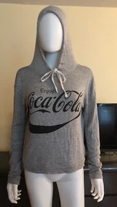 Felpa con cappuccio pullover grafica leggera COCA-COLA donna L/S - Grigio - Taglia M - Foto 1 di 6