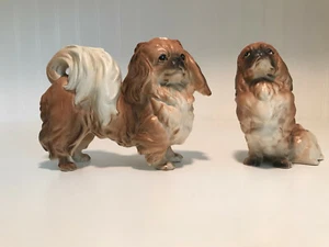 RARE VINTAGE PORCELAIN PEKINGESE DOG FIGURINE. SIGNED AND NUMBERED - Picture 1 of 8