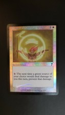7th Edition ** Circle of Protection : Green (FOIL) ** Mtg Magic (EX/SP)