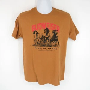 Camiseta Budweiser King Of Beers marrón para hombre XXL NUEVA CON ETIQUETAS - Imagen 1 de 5