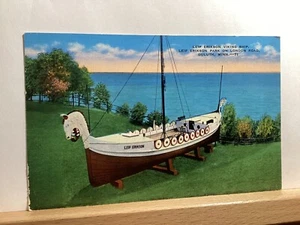 Leif Erickson Wikingerschiff, Park an der London Road: Duluth, postfrisch - Vintage Postkarte - Bild 1 von 3