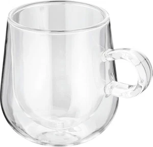 Judge Tazze Latte Vetro Doppia Parete 275ml Set di 2 Isolate Sottovuoto NUOVE - Foto 1 di 4