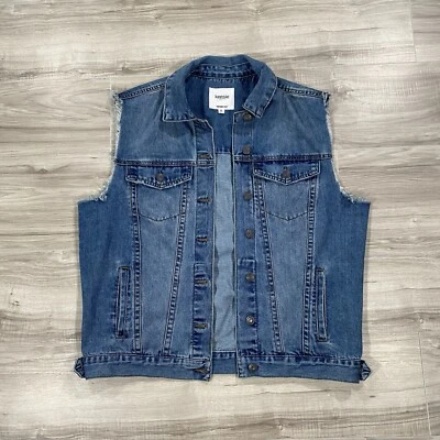 Kensie Jeans Chaqueta Denim Mujer Mediana Vintage Lujo Camionero Chaleco Western Foto 1 de 4