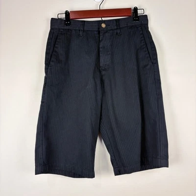 Volcom Y2K Gray Pinstripe Shorts Men 28 Waist 12 Inseam Skater Grunge Retro - Image 1 of 4