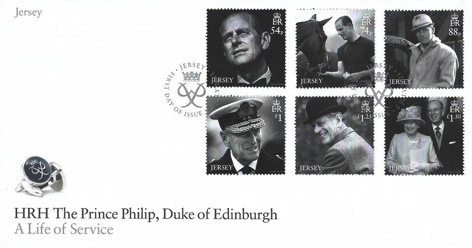2021 Jersey Prince Philip Duke of Edinburgh (1921-2021) Commemoration FDC - Image 1 of 1