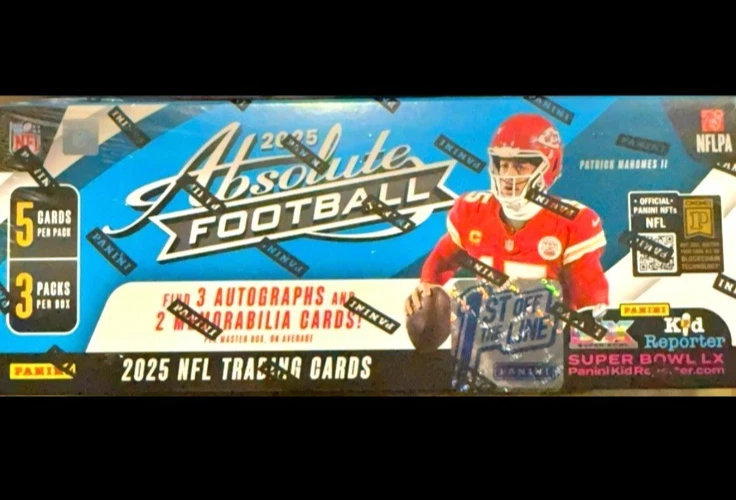 PYT #2468- 6x 2025 Panini Absolute Football FOTL Hobby Boxes (Half Case) - Image 1 of 1