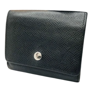 Louis Vuitton Taiga Sergei Geldbörse Schwarz Ardoise Gebraucht - Bild 1 von 12