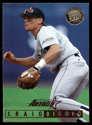 1995 Ultra #384 Craig Biggio Gold Medallion - Image 1 of 2