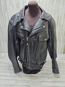 Chaqueta de moto Xpert unisex XL de cuero pesado con armadura y pantalones de montar talla 36 - Imagen 1 de 24