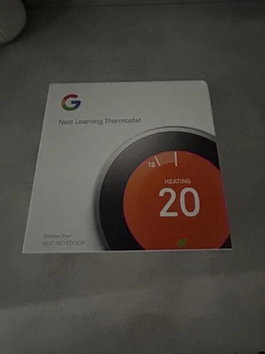 Google Nest Learning Thermostat 3rd Generation Stainless Steel Nest Pro Edition - Image 1 of 4