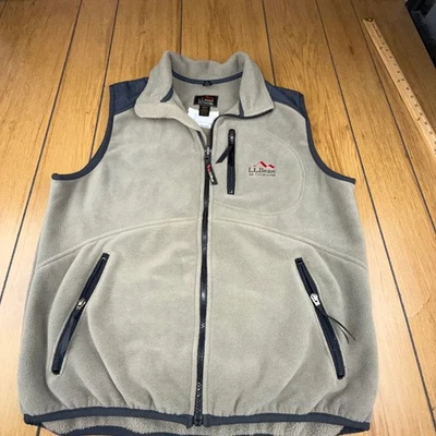 De colección LLBean Exterior Polartec Para Hombre Medio Bronceado Cremallera Completa Clima Foto 1 de 4