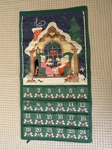 Avon Christmas Advent Countdown Calendar Santa & Mrs Claus No Mouse 1987 Vintage - Picture 1 of 3
