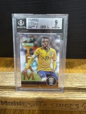 2015-16 Panini Select Orange Ultimate Team Prizm /149 Neymar Jr #17 Brazil BGS 9 - Image 1 of 4