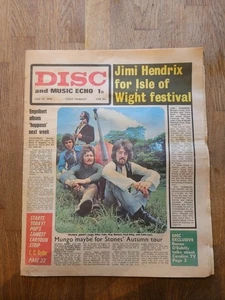 Disc and Music Echo June 20th 1970 Hendrix For I.O.W Cover - Bild 1 von 14