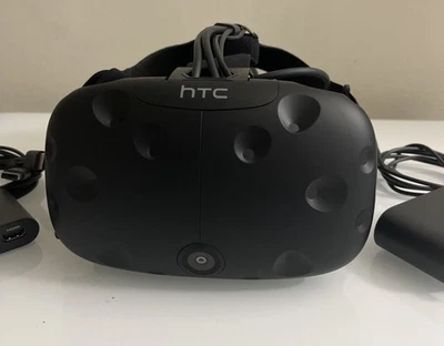 HTC Vive Virtual Reality Headset Only w/ Link Box and Cables - Image 1 of 4