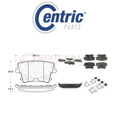 Centric Posi Quiet Disc Brake Pads w Shims for 2005-2008 Dodge Magnum 2.7L lk Foto 1 de 4