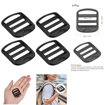 Metall Leiter Schnalle Gurtband Rucksack Schultergurt Verstellbar Schwarz 25m... - Bild 1 von 4