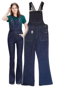 MADEWELL tuta donna media FLEA MARKET DENIM JEANS svasata lavaggio scuro - Foto 1 di 8