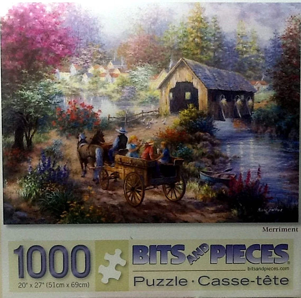Merriment Nicky Boehme 1000 pc Jigsaw Puzzle 20" X 27" Bits And Pieces - Image 1 of 1