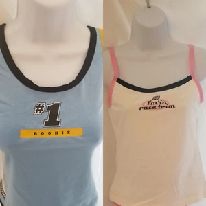Camiseta sin mangas Pit Stop para mujer Racing sueño/íntima M lote de 2 regalo #1 novato - Imagen 1 de 9