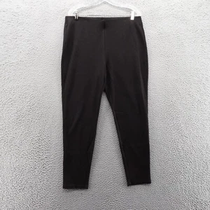 Chicos Pull On Ankle Legginsy Rozmiar 2 US 12 Czarne Damskie Ponte Dzianina Średni stan - Zdjęcie 1 z 13