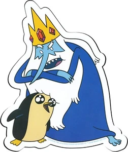 Sticker - Adventure Time Ice King And Gunter 4.25" x 5.25" Die Cut #5965 - Picture 1 of 1