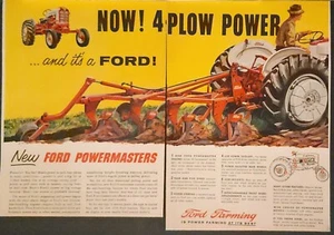 1965 Ford Powermasters Tractor Original Print Ad 4 Plow Power - Picture 1 of 1
