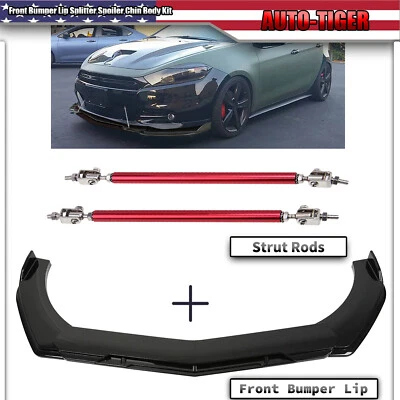 Kit de carrocería de alerón divisor de labios parachoques delantero para Dodge Dart Foto 1 de 4