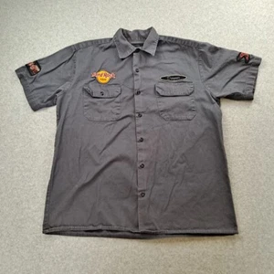 Hard Rock Cafe Shirt Men XL Denver Comic Con Save The Planet Button Rockabilly - Picture 1 of 8