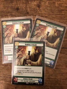 Star Wars Unlimited TWI - General’s Blade -Rare Play-set 3 Cards - English - Bild 1 von 1