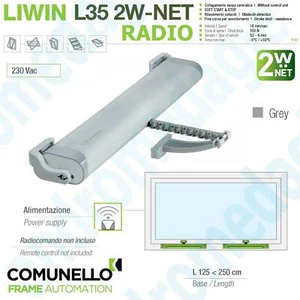 LIWIN 2W-NET RADIO 350N 230V GRIS Motor eléctrico a cadena para ventanas Mowin - Imagen 1 de 6