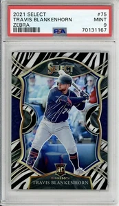 2021 Select Travis Blankenhorn ZEBRA CONCOURSE PRIZM SSP CASE HIT RC PSA 9 - Picture 1 of 2